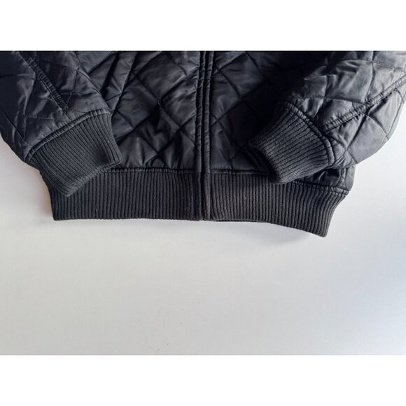 Kids' AIR JORDAN Black Quilted Bomber Jacket, Size M (10-12) - Picture 10 of 14